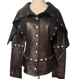 Y2K Vintage Dolce & Gabbana Convertible Leather Jacket-5-in-1 Statement Piece